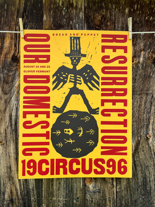 1996 Circus Poster, Handprinted