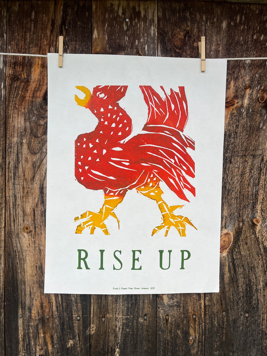 Rise Up Rooster Letterpress