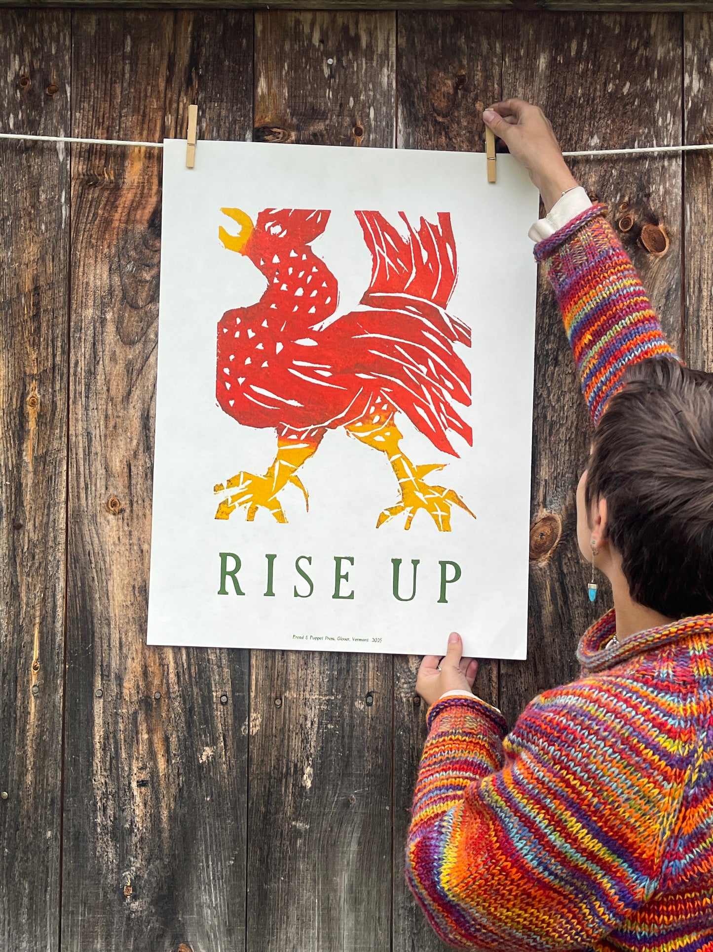 Rise Up Rooster Letterpress