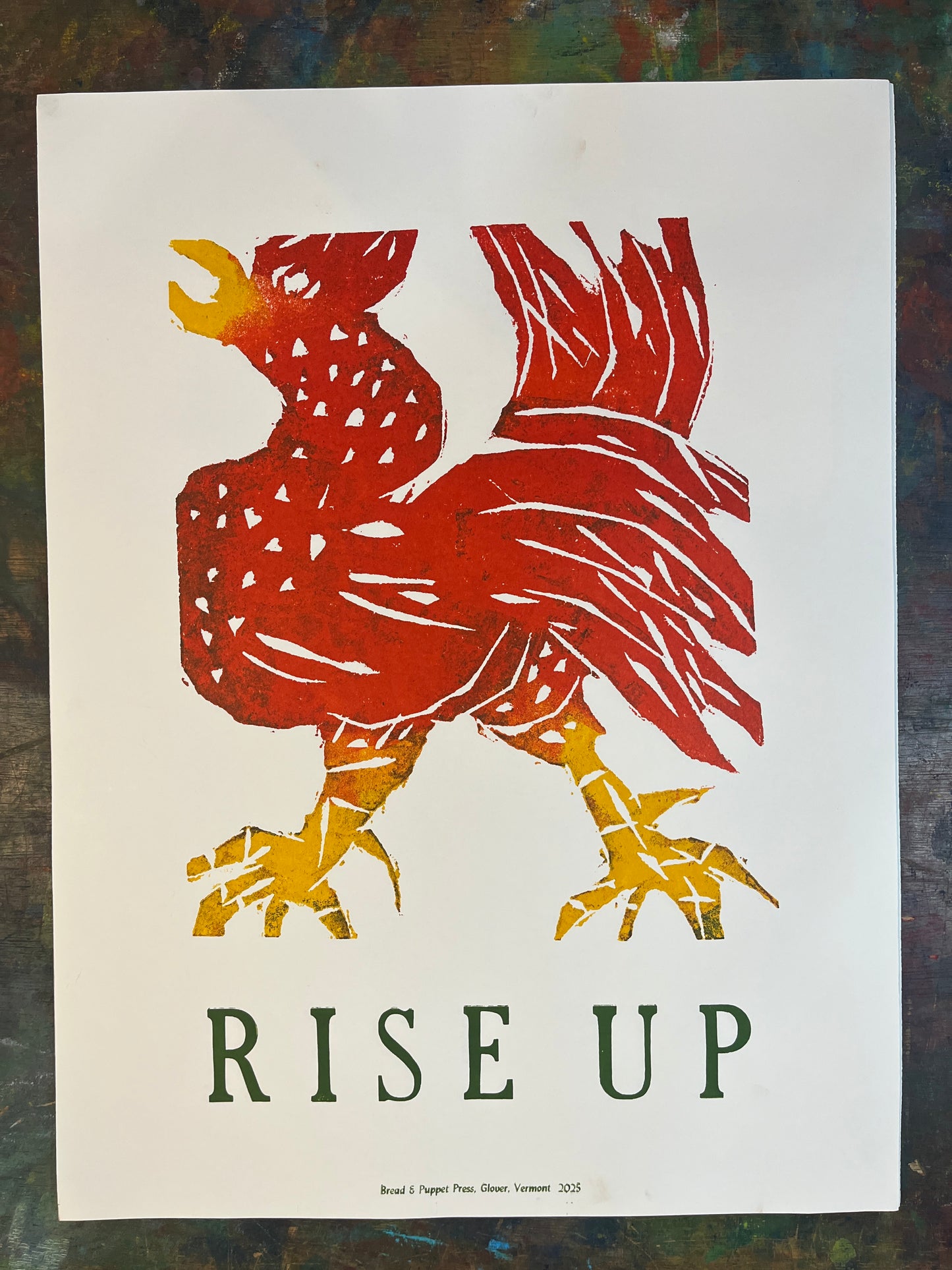 Rise Up Rooster Letterpress