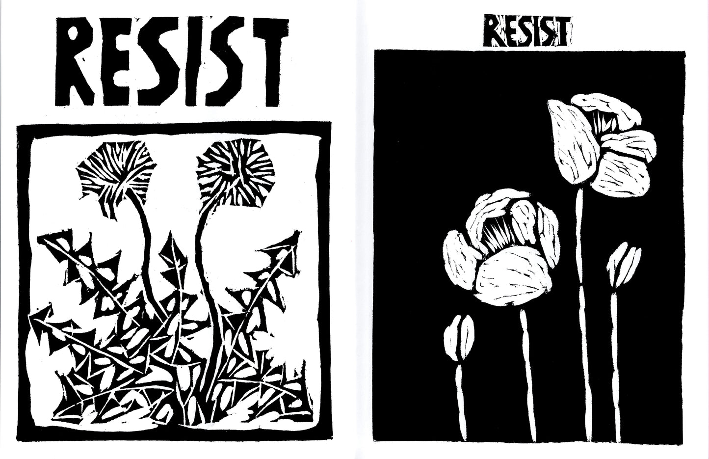 Bread and Puppet Flower Coloring Book