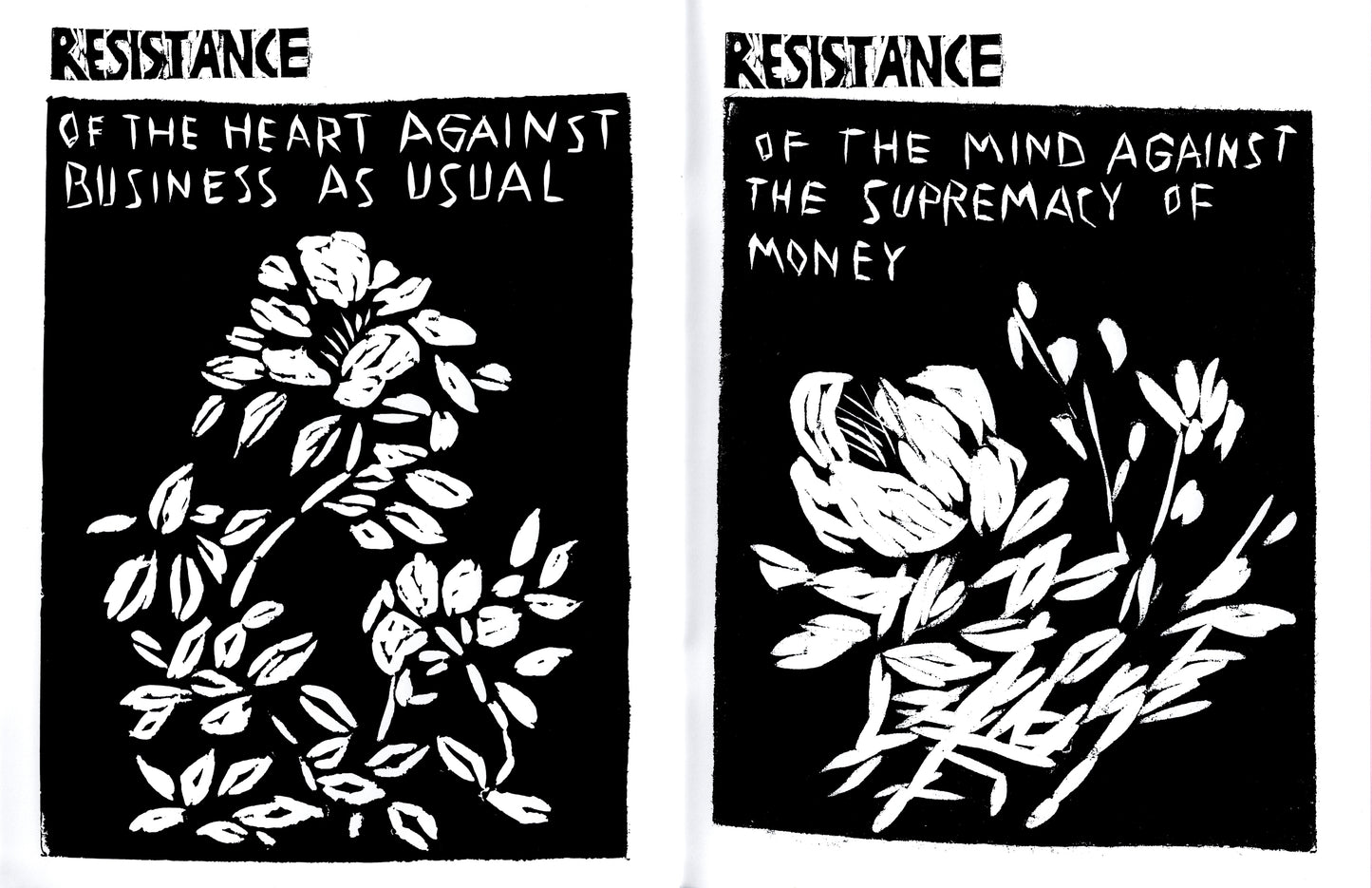 Bread and Puppet Flower Coloring Book