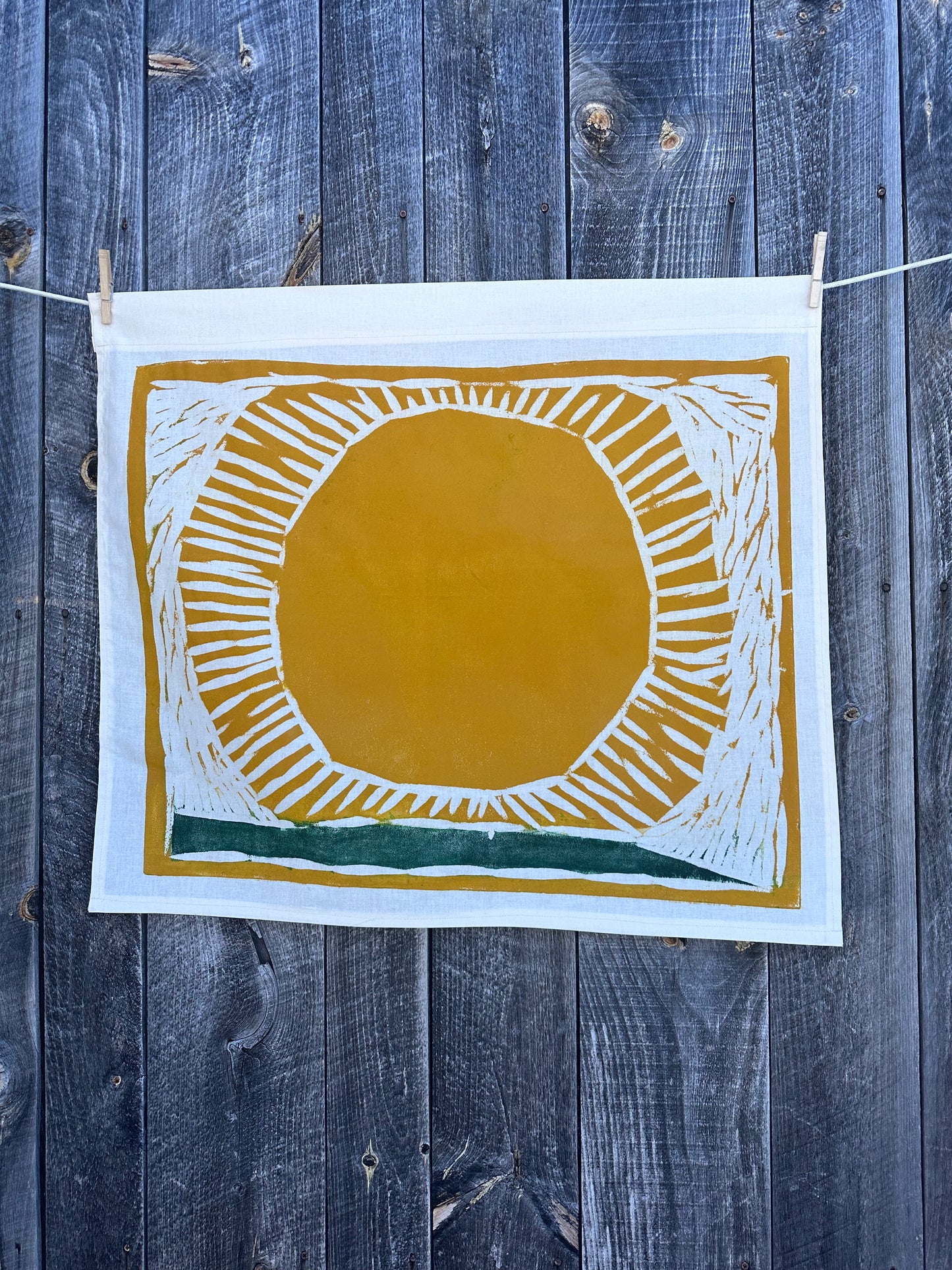 Sun over Green Field