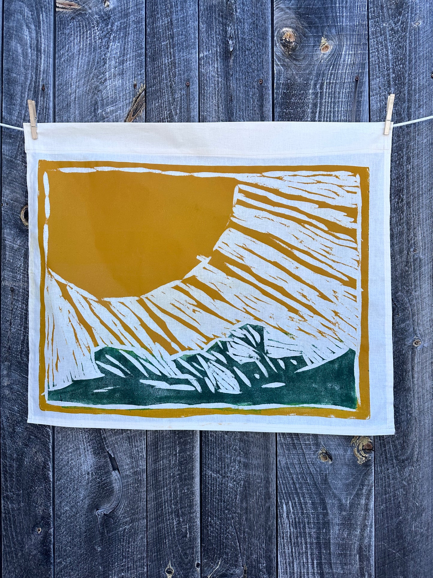 Sun over Blowing Trees