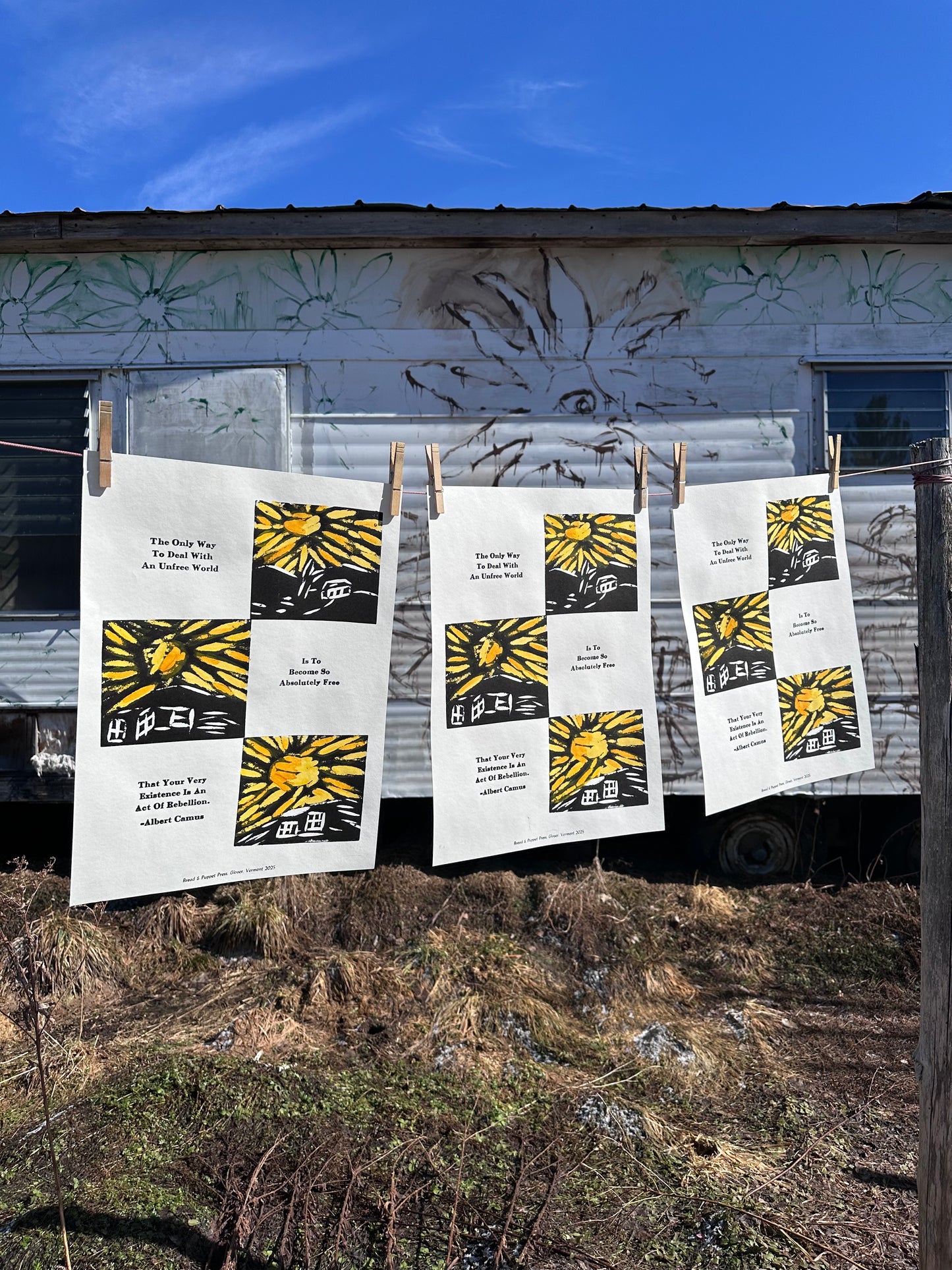 Camus Quote Letterpress Poster