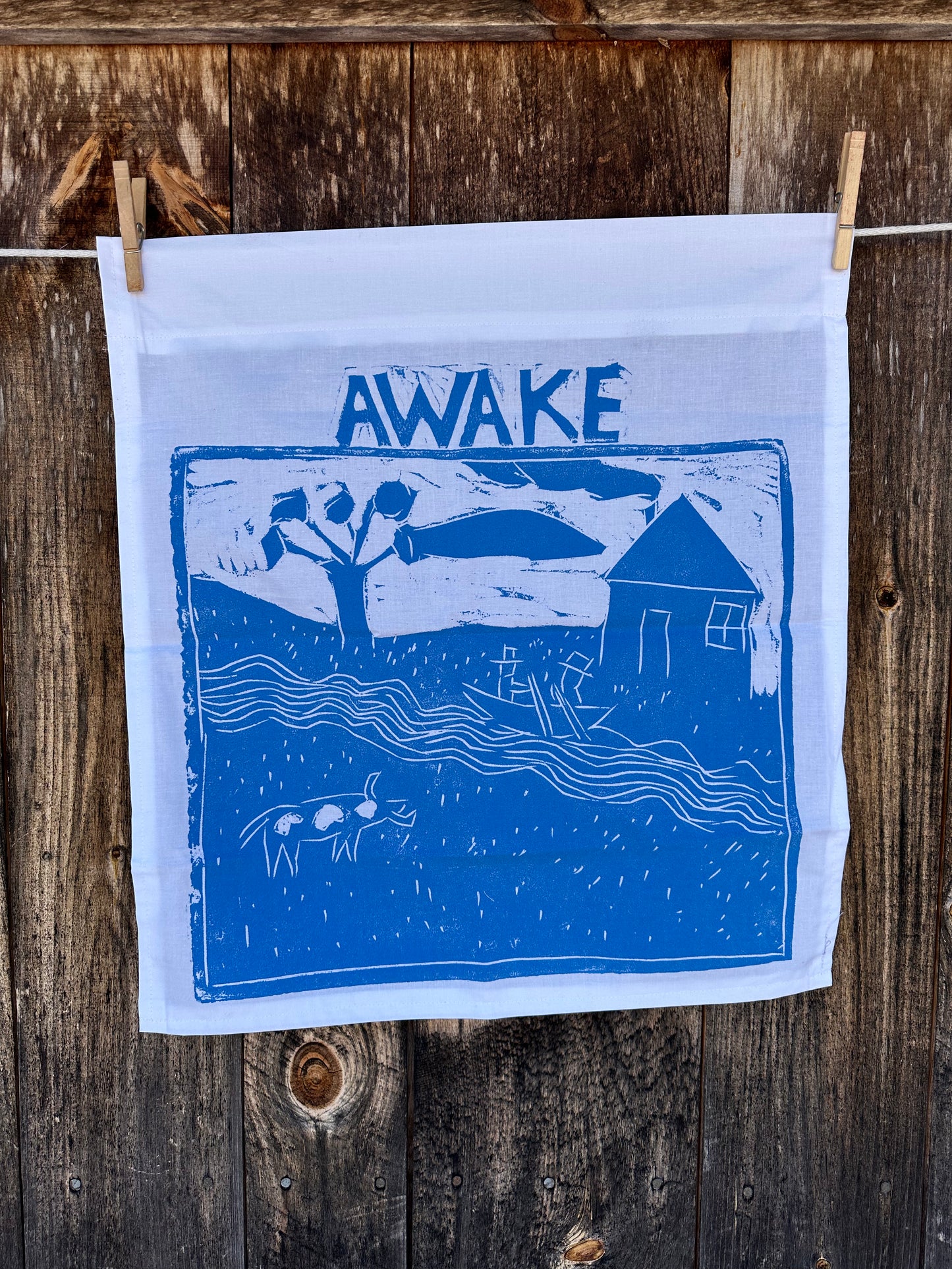 Awake House by Stream