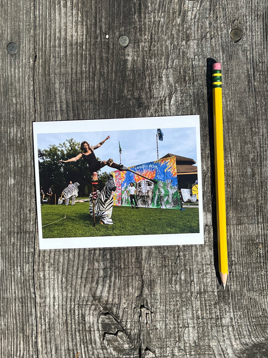 Rehearsal of a new Zebra Act in Springville, NY