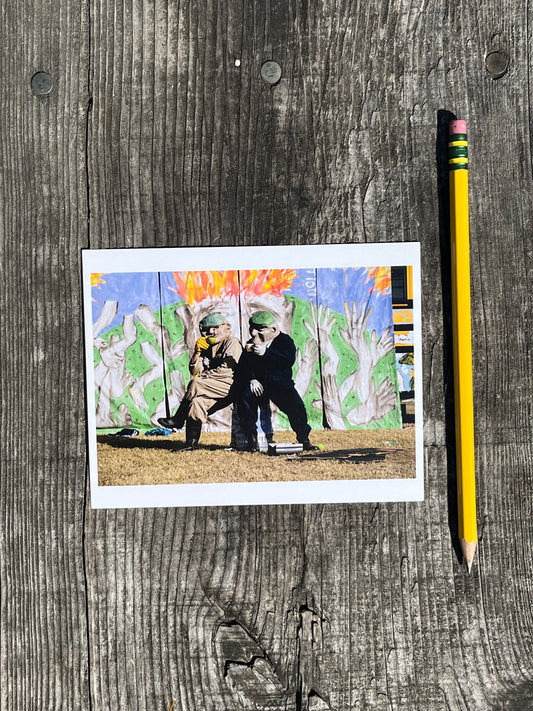 Garbagemen tea time between circus acts, performed in Tempe, AZ.