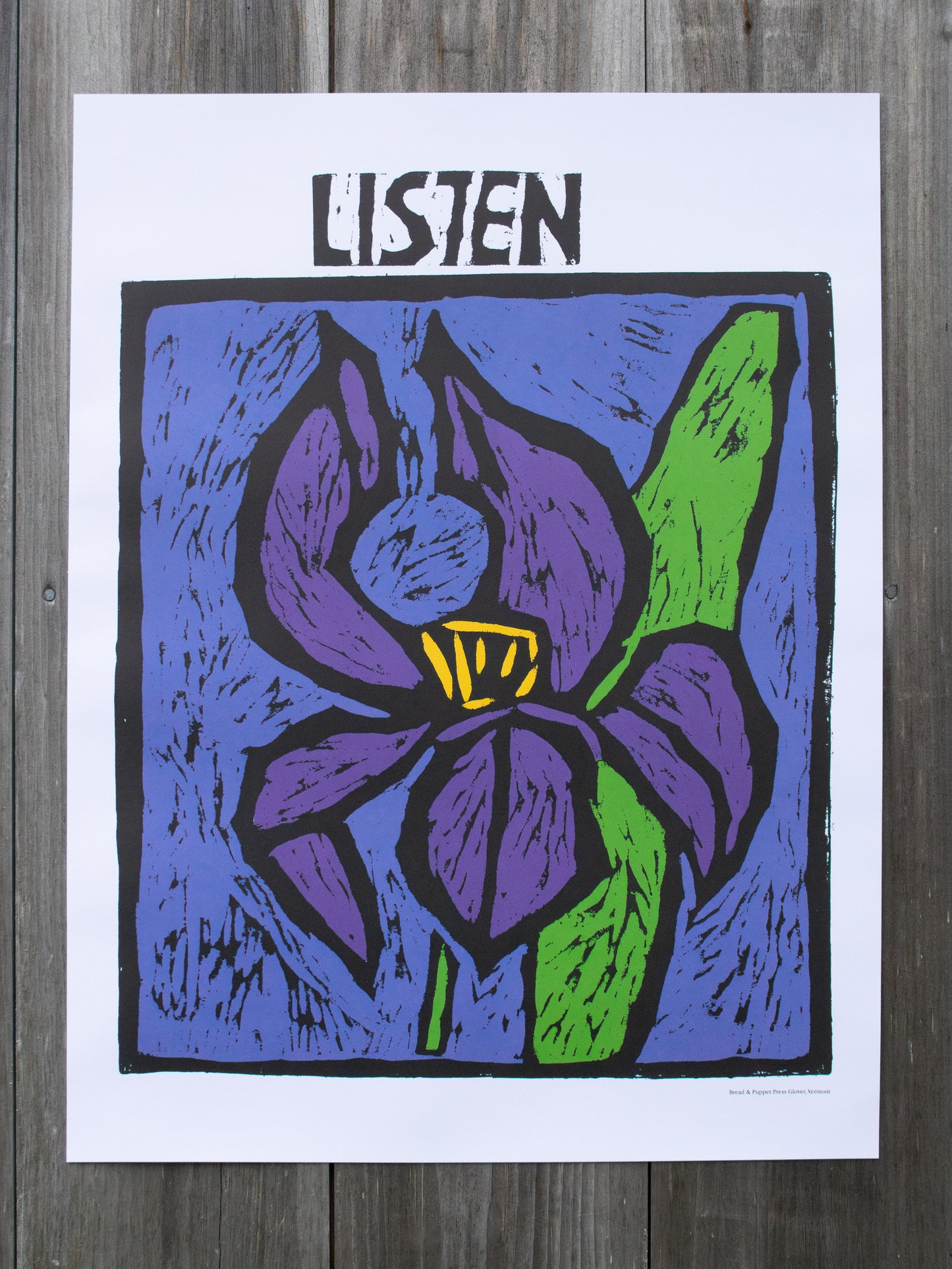 Listen Iris Offset Poster
