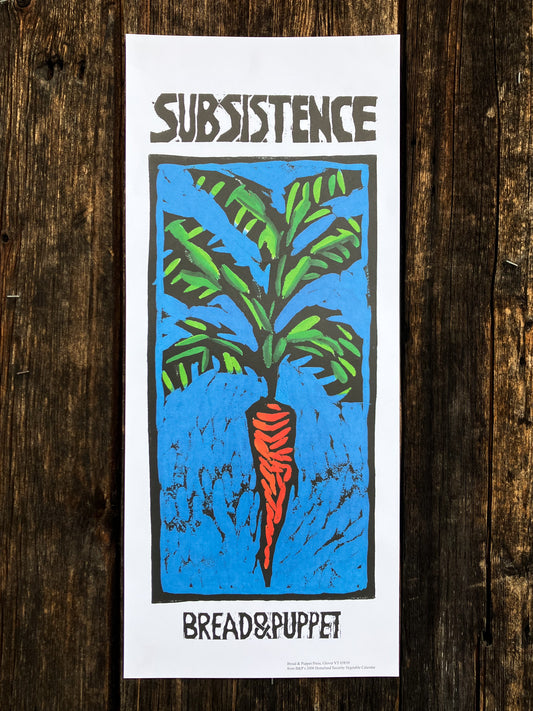 Vegetable Series: Subsistence Carrot Poster