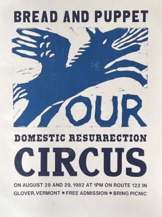 1982 Circus Poster, Handprinted