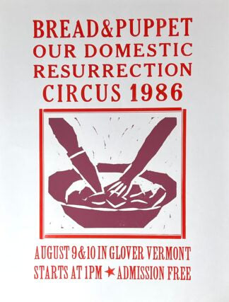 1986 Circus Poster, Handprinted