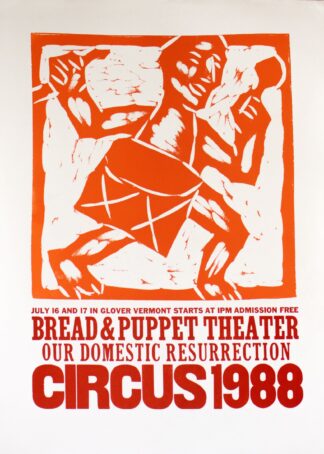 1988 Circus Poster, Handprinted