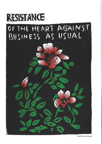 Resistance of the Heart Against Business As Usual Postcard