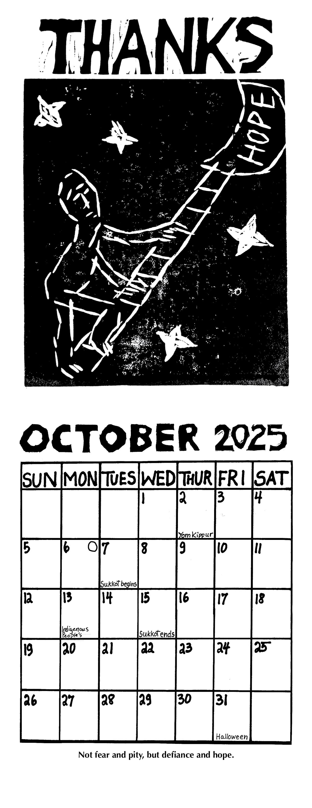 2025 Calendar The Principle of Hope