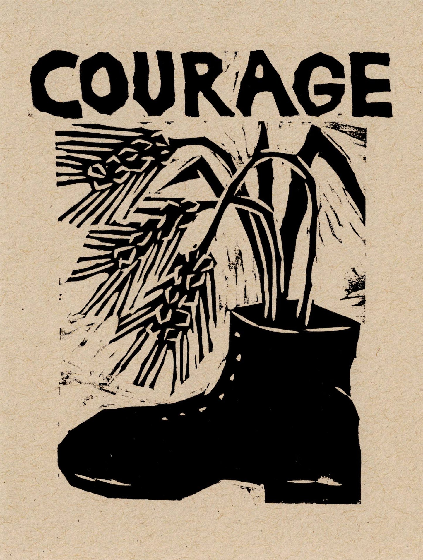 Courage postcard