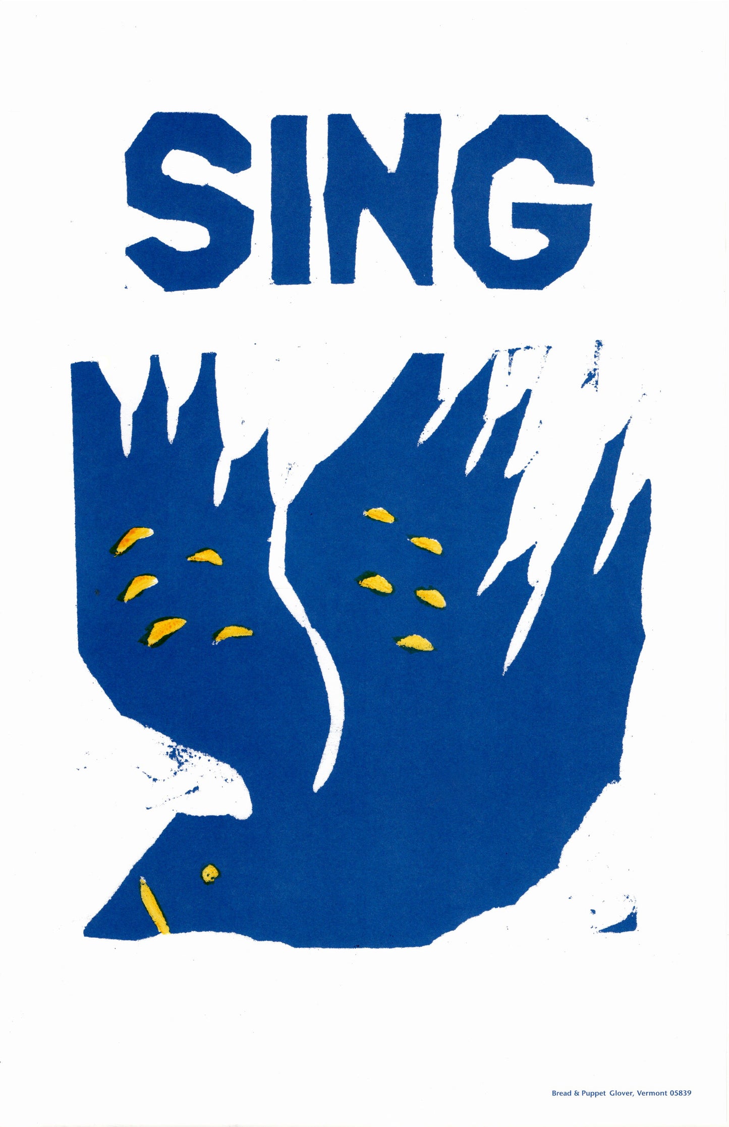 Sing Bluebird Hand-painted Poster