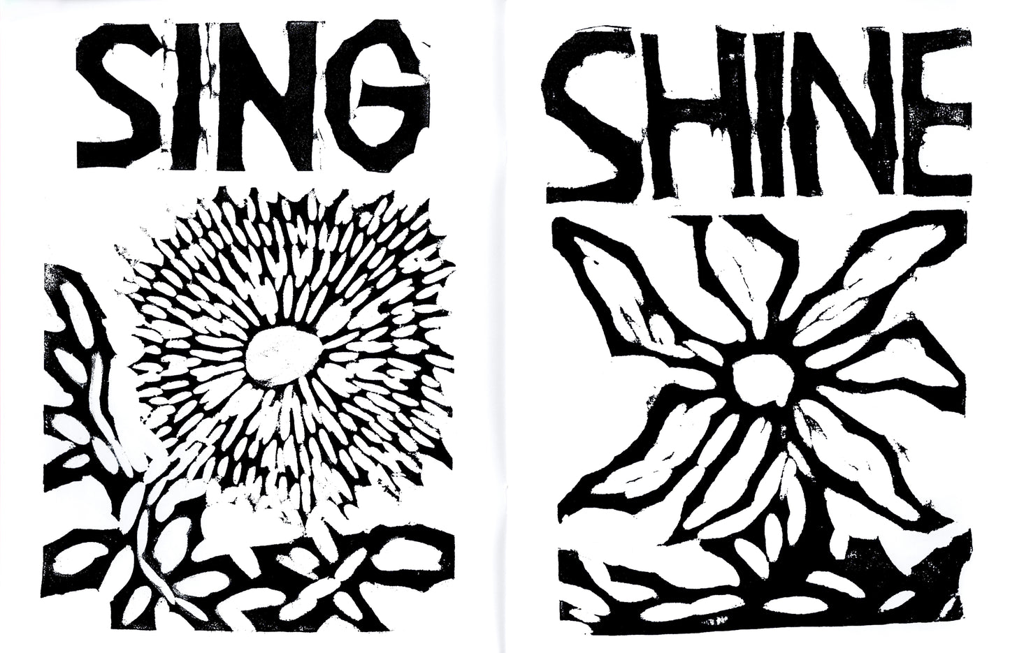 Bread and Puppet Flower Coloring Book
