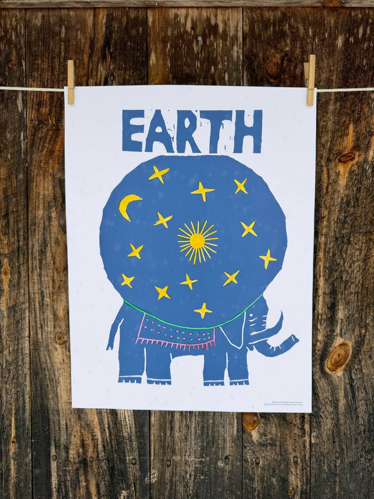 Earth Elephant - Handpainted Poster