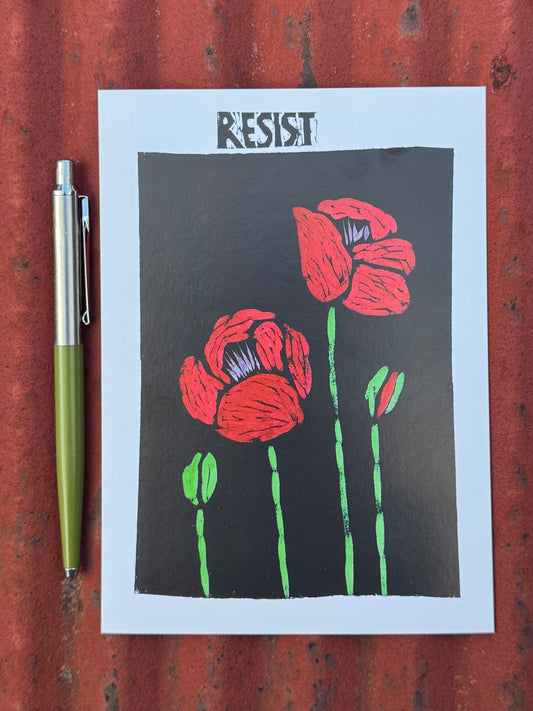 Resistance Poppies (postcard)