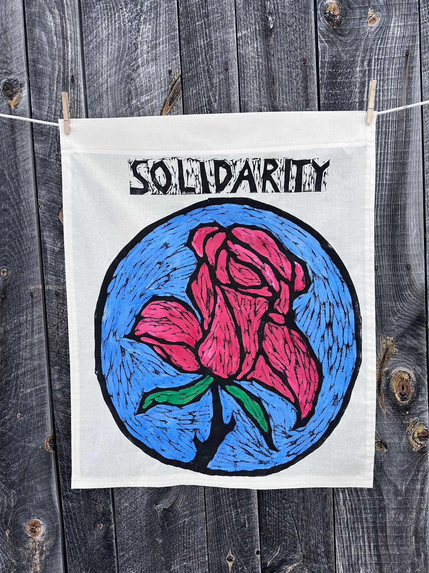 Solidarity Rose Banner