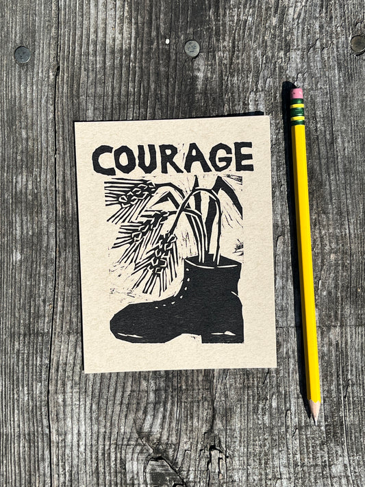 Courage postcard