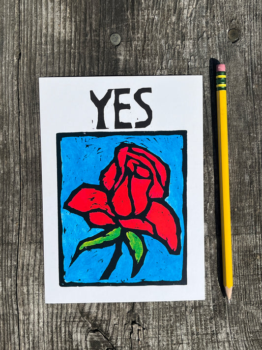 Yes Rose Postcard