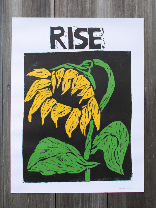 Rise Sunflower Offset Poster