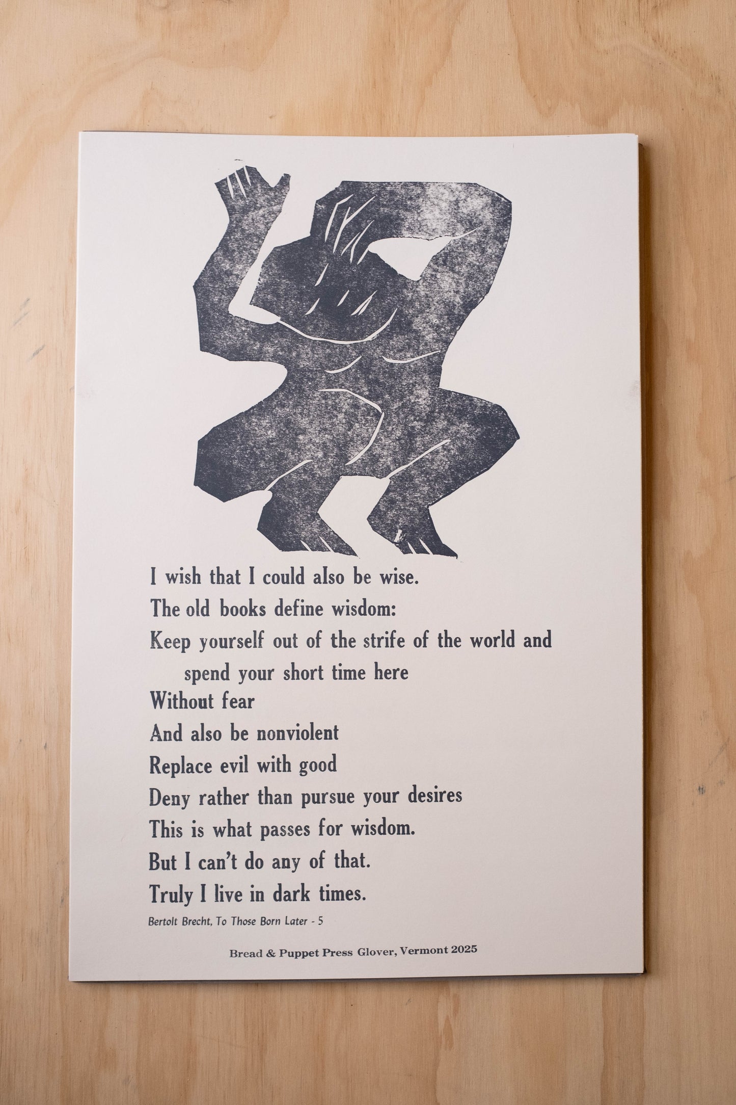 Brecht: To Those Born Later