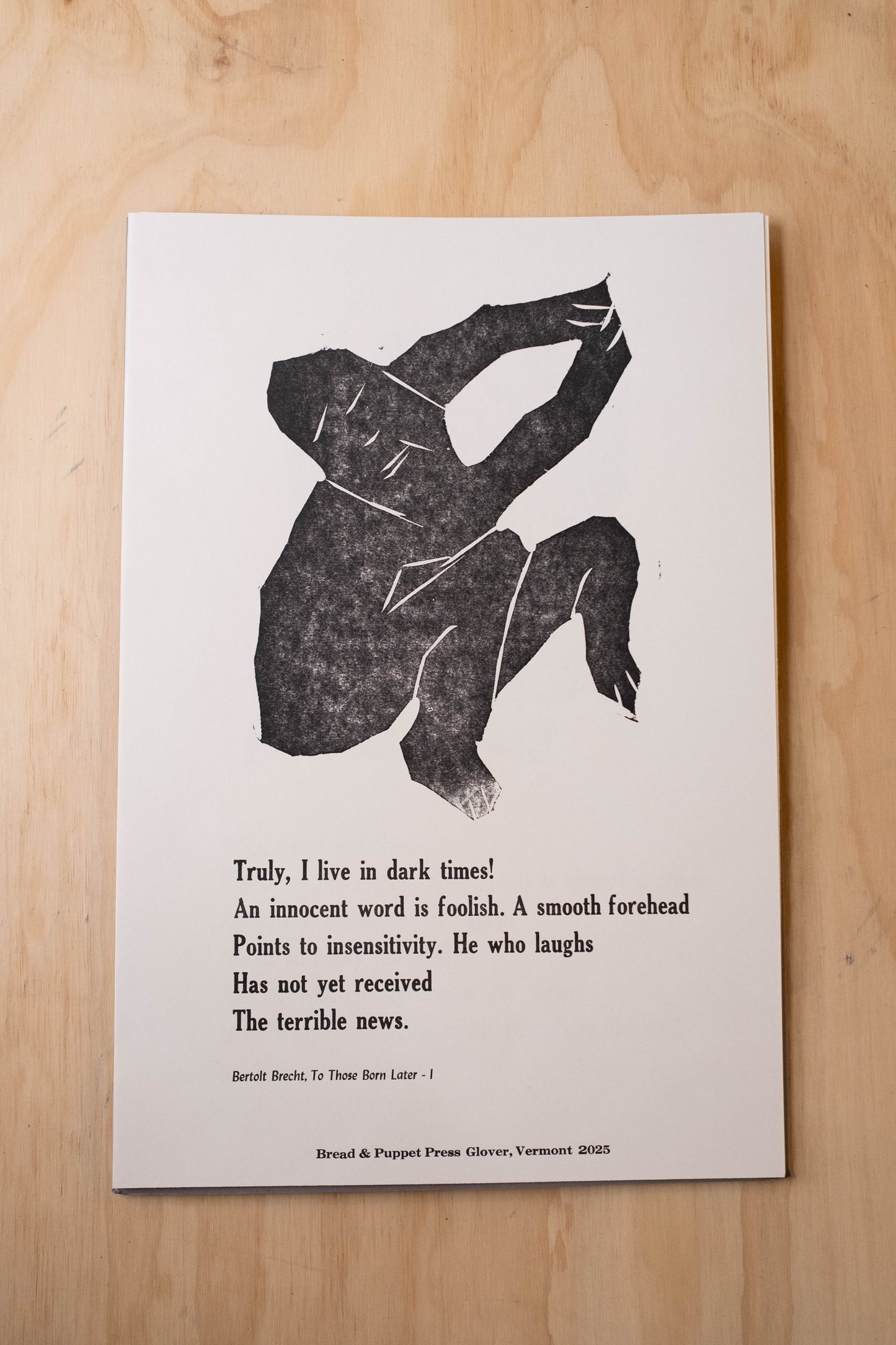 Brecht: To Those Born Later