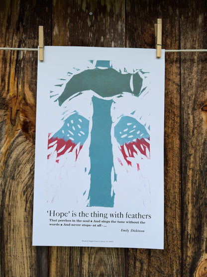 Emily Dickinson: Hope Is The Thing With Feathers (Poster)