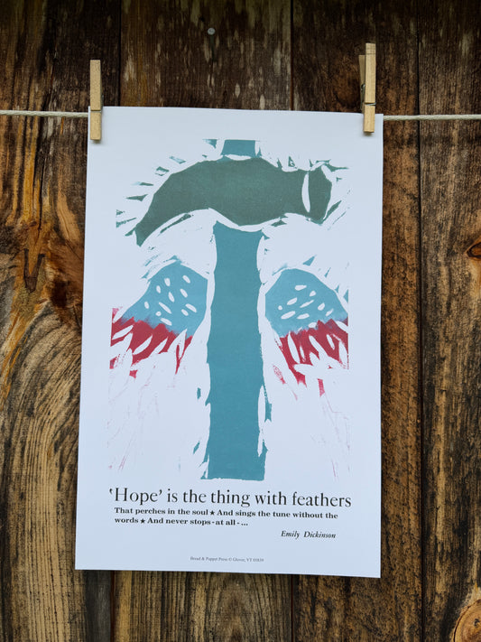 Emily Dickinson: Hope Is The Thing With Feathers (Poster)