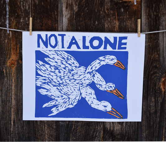 Not Alone - Handpainted Poster