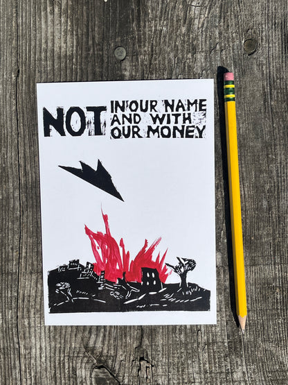 Not In Our Name postcard