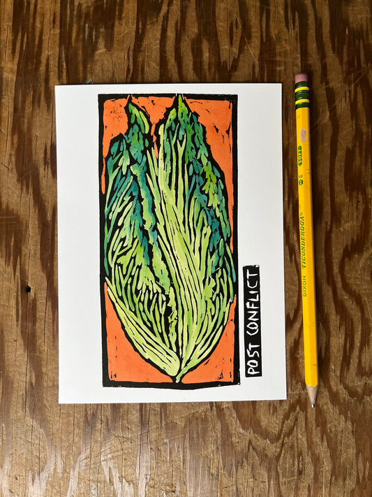 Vegetable Series - Post Conflict Napa Cabbage Postcard