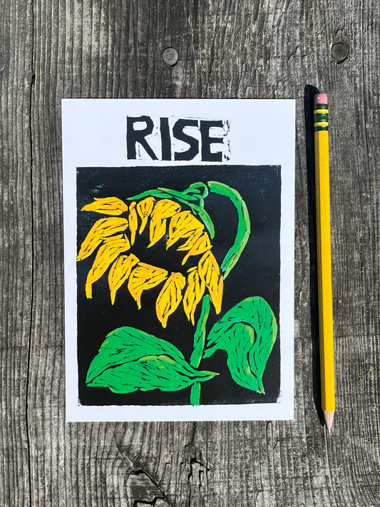 Rise Sunflower Postcard