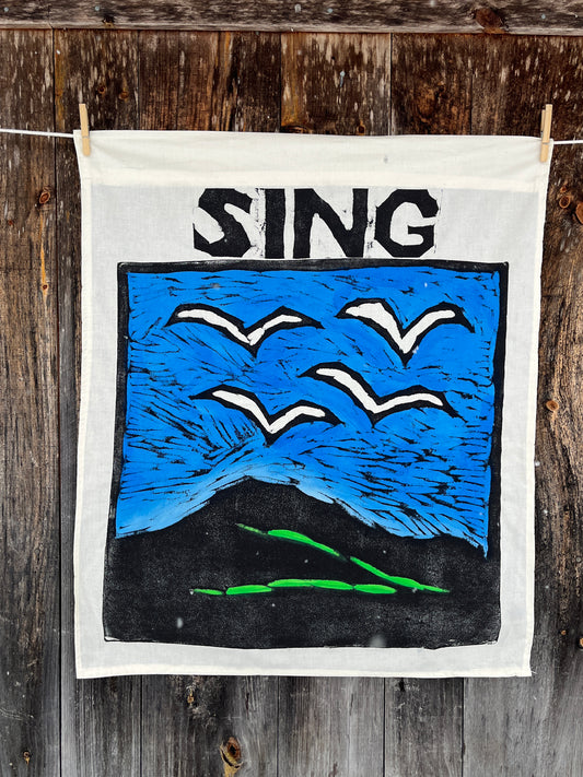 Sing Birds and Hill Banner